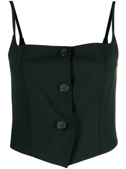 Button-Up Sleeveless Top