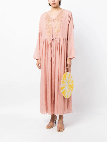 Stud-Embellished Kaftan Dress