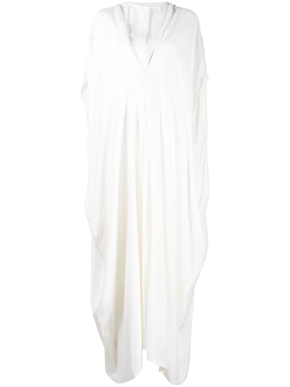 Draped Short-Sleeve Kaftan Dress