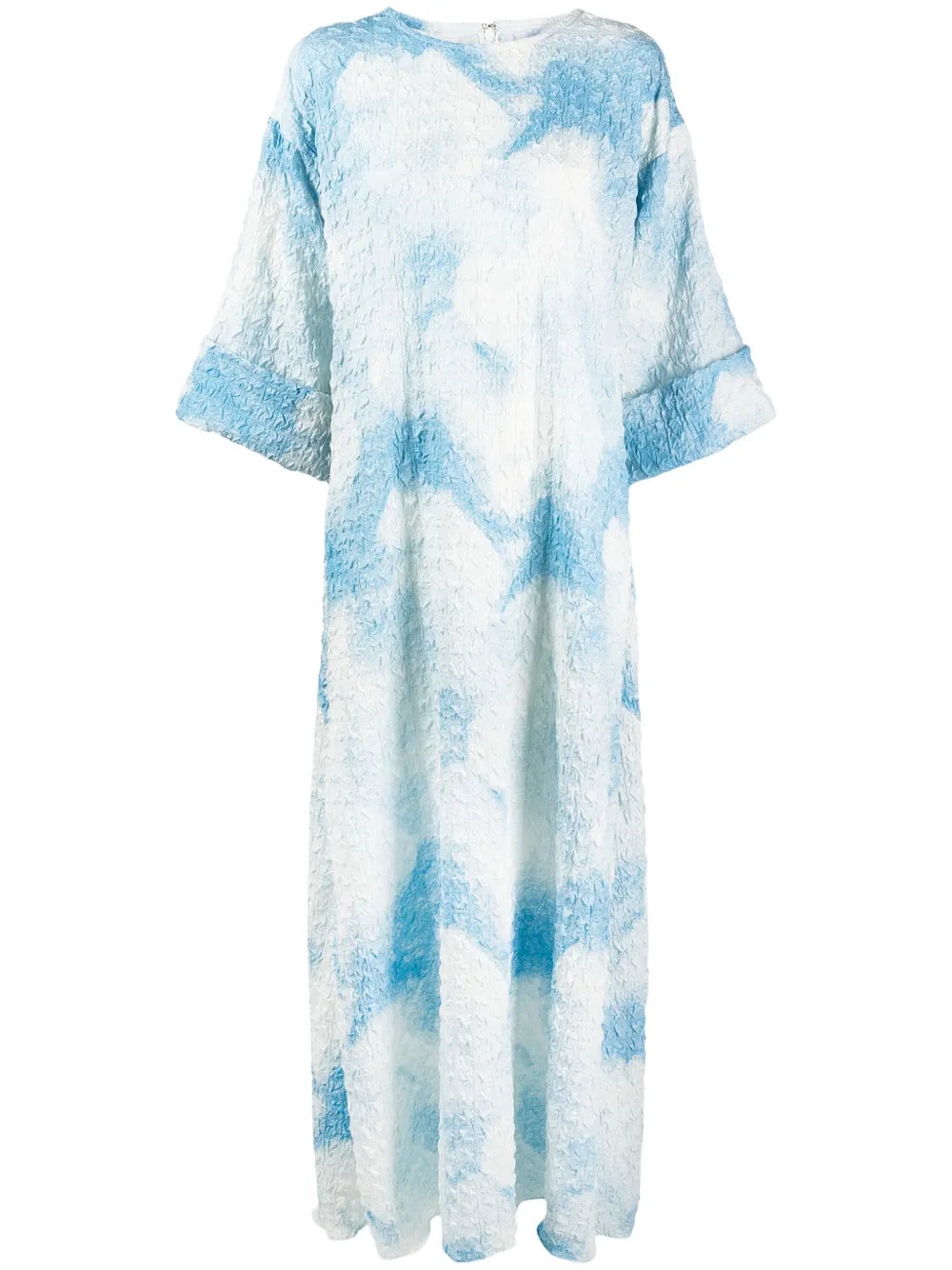 Cloud-Print Jacquard Kaftan Dress