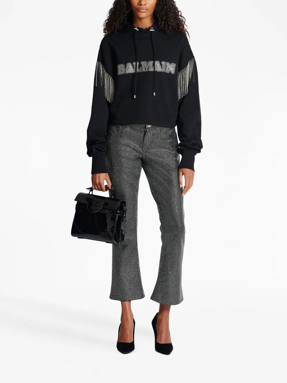 Rhinestone-Embellished Bootcut Jeans