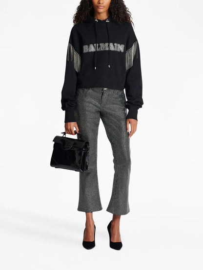 Rhinestone-Embellished Bootcut Jeans