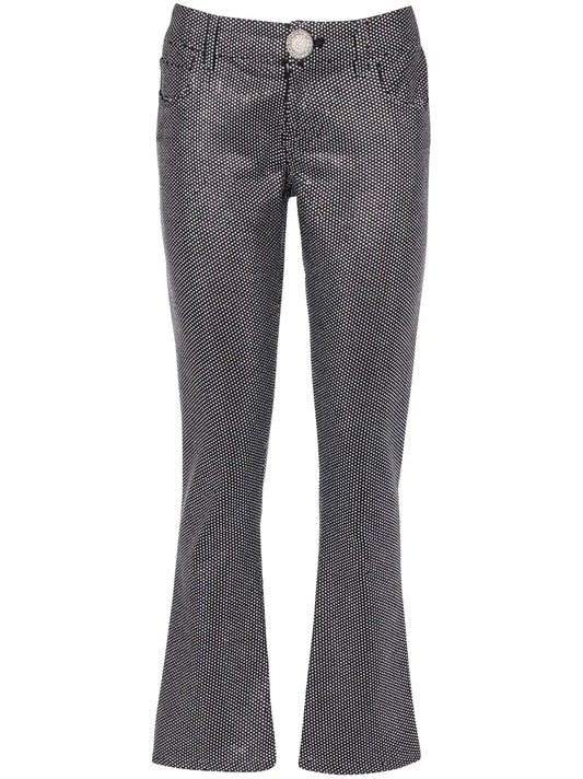 Rhinestone-Embellished Bootcut Jeans