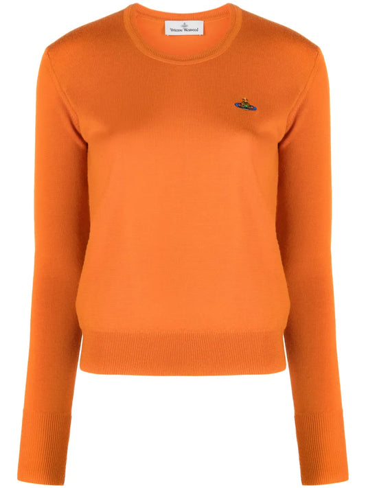 Orb-Embroidered Virgin-Wool Jumper