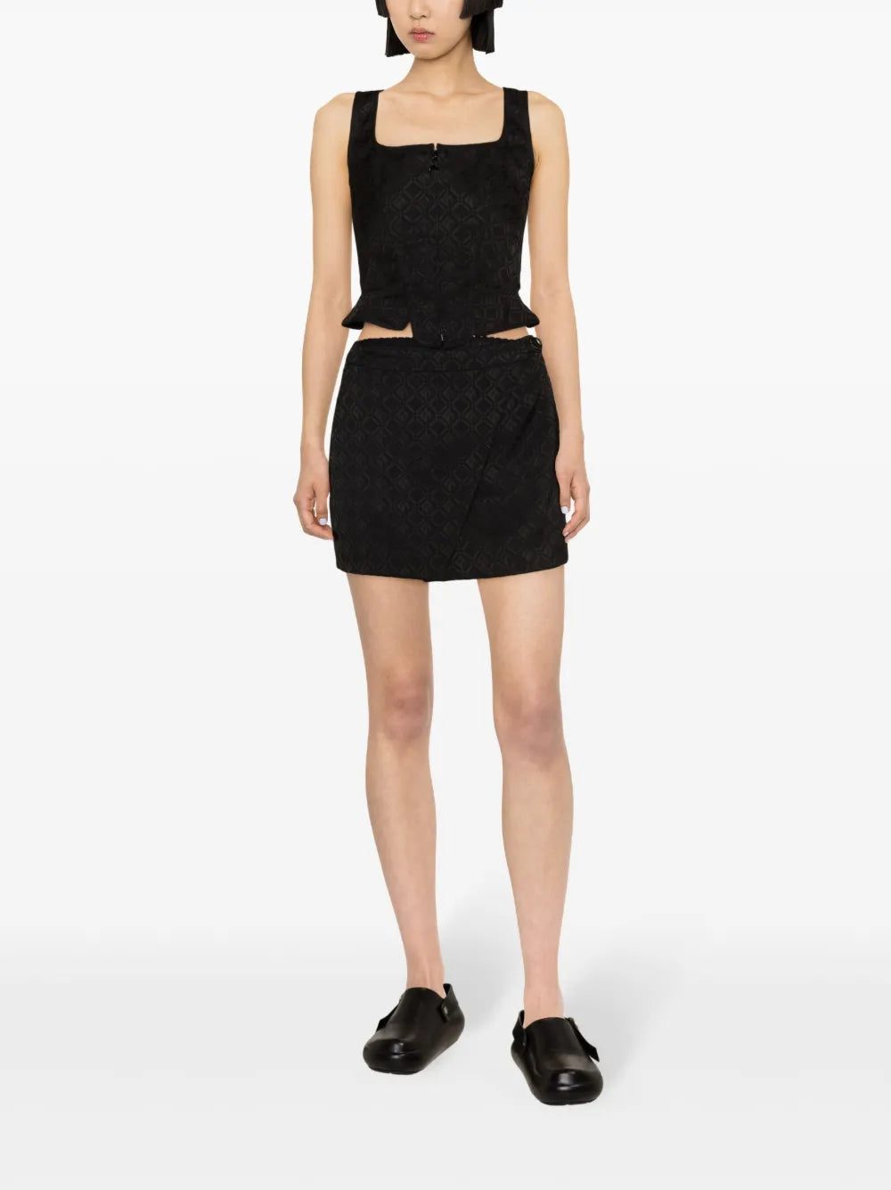 Moon Diamant Jacquard Corset Top