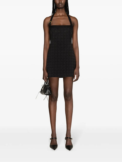 Moon Diamant-Jacquard Strap Minidress