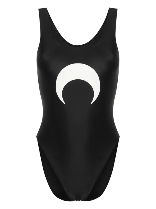 Crescent-Moon-Print Swimsuit