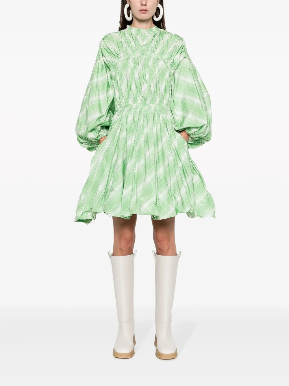 Plaid-Check Pattern Minidress