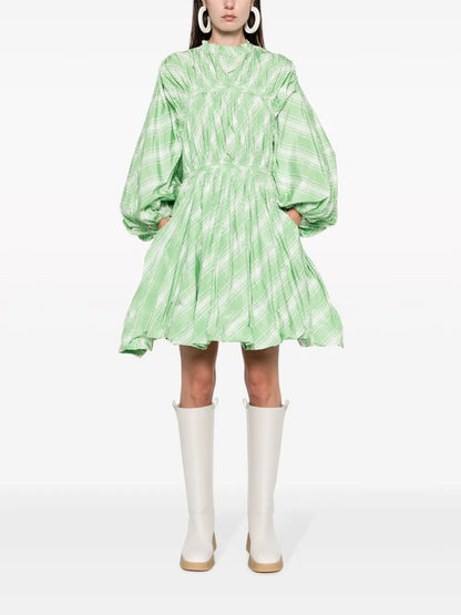 Plaid-Check Pattern Minidress