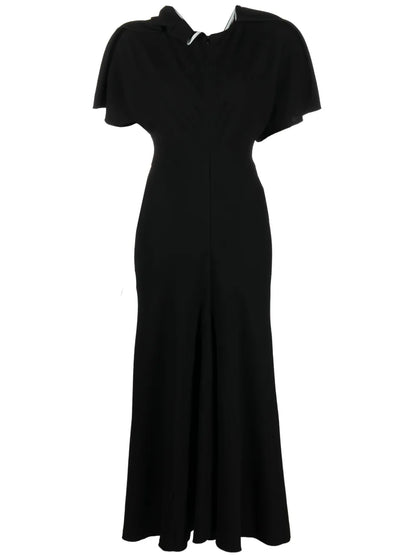 Ruched A-Line Midi Dress