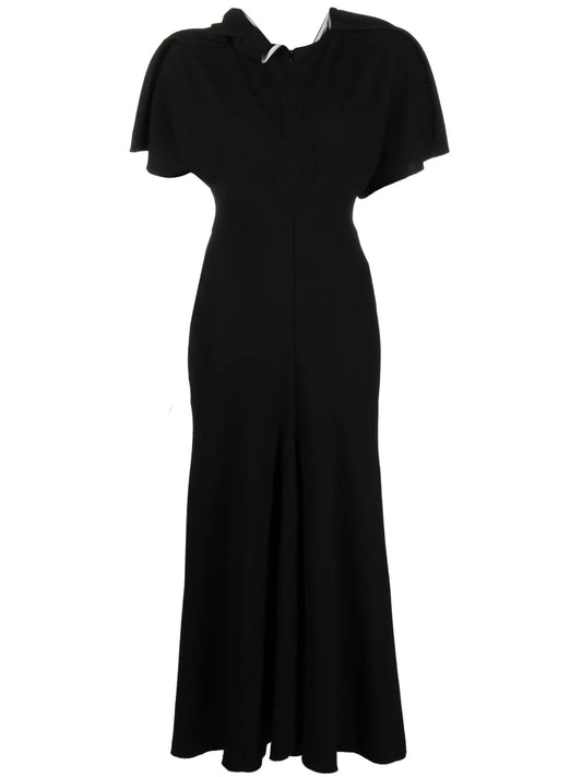 Ruched A-Line Midi Dress