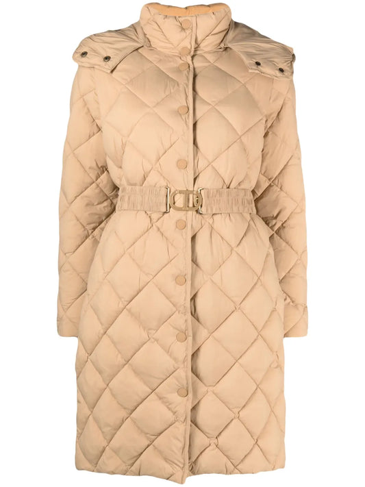 Diamond-Quilted Coat