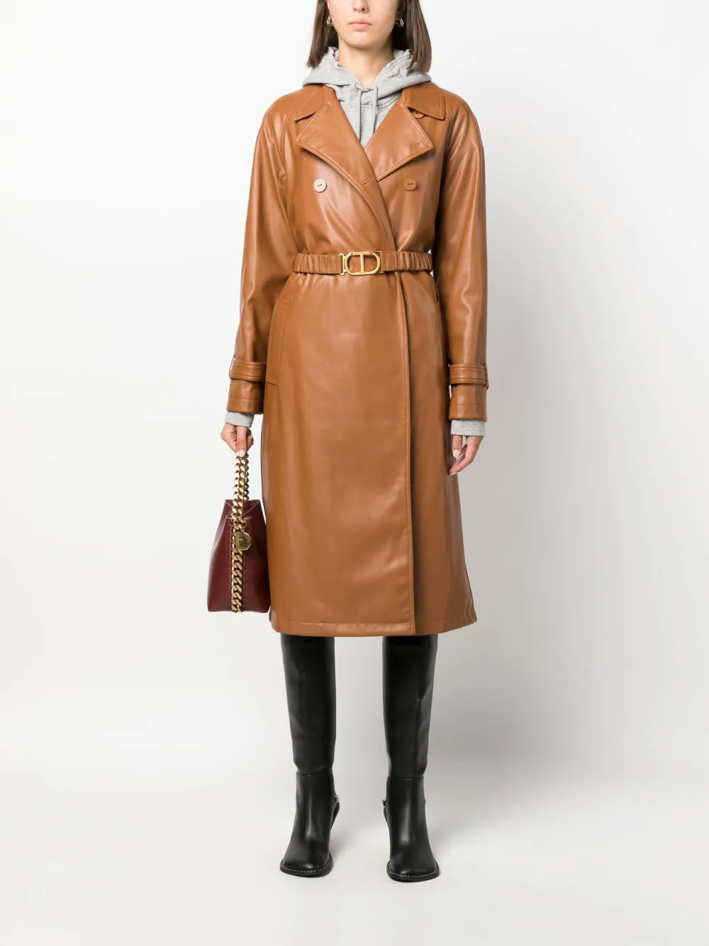 Belted Double-Breasted Coat