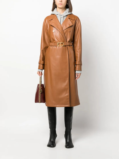 Belted Double-Breasted Coat