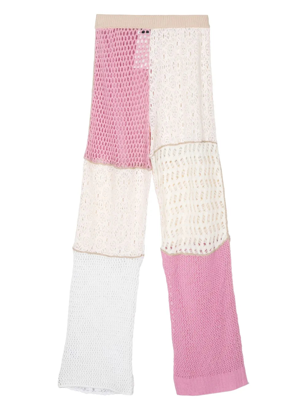 Regenerated Straight-Leg Crochet Trousers