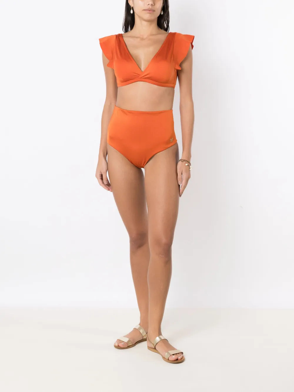 V-Neck High-Waisted Bikini
