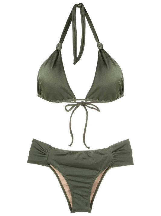 Knot-Detail Triangle-Cup Bikini