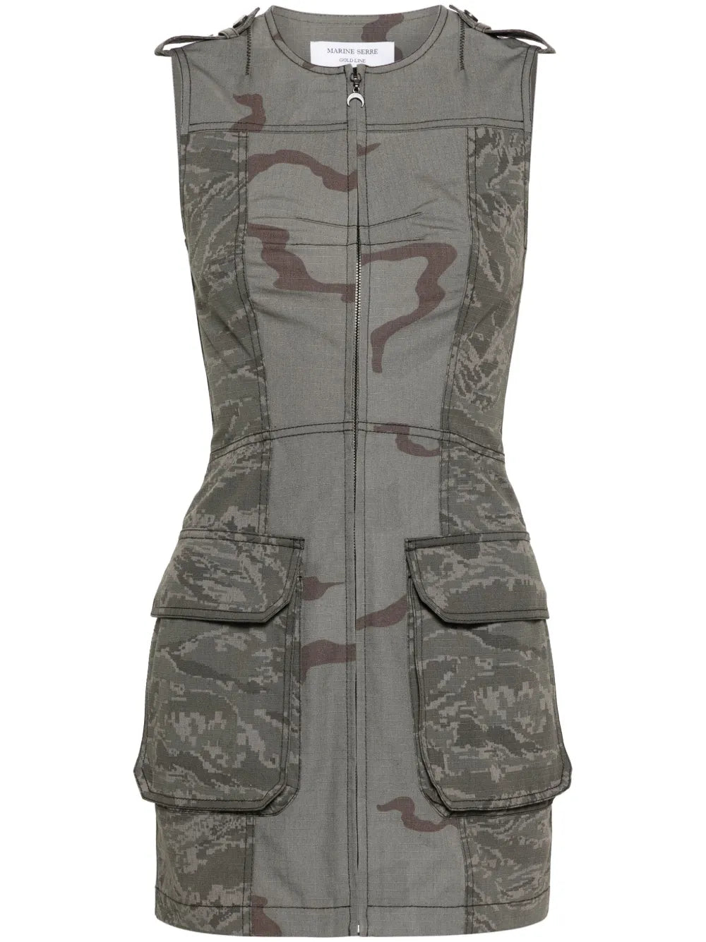 Regenerated Camouflage Mini Dress