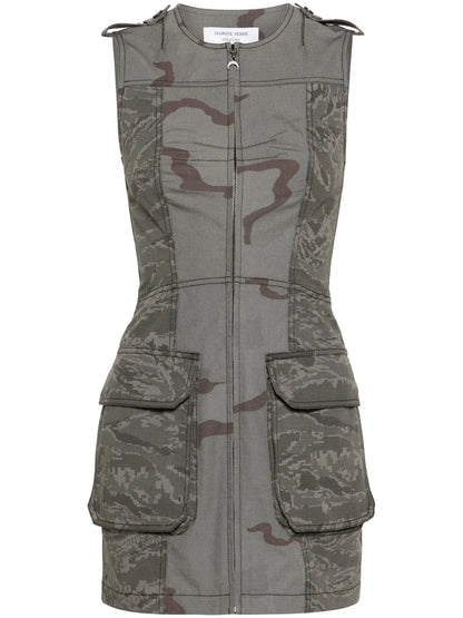 Regenerated Camouflage Mini Dress