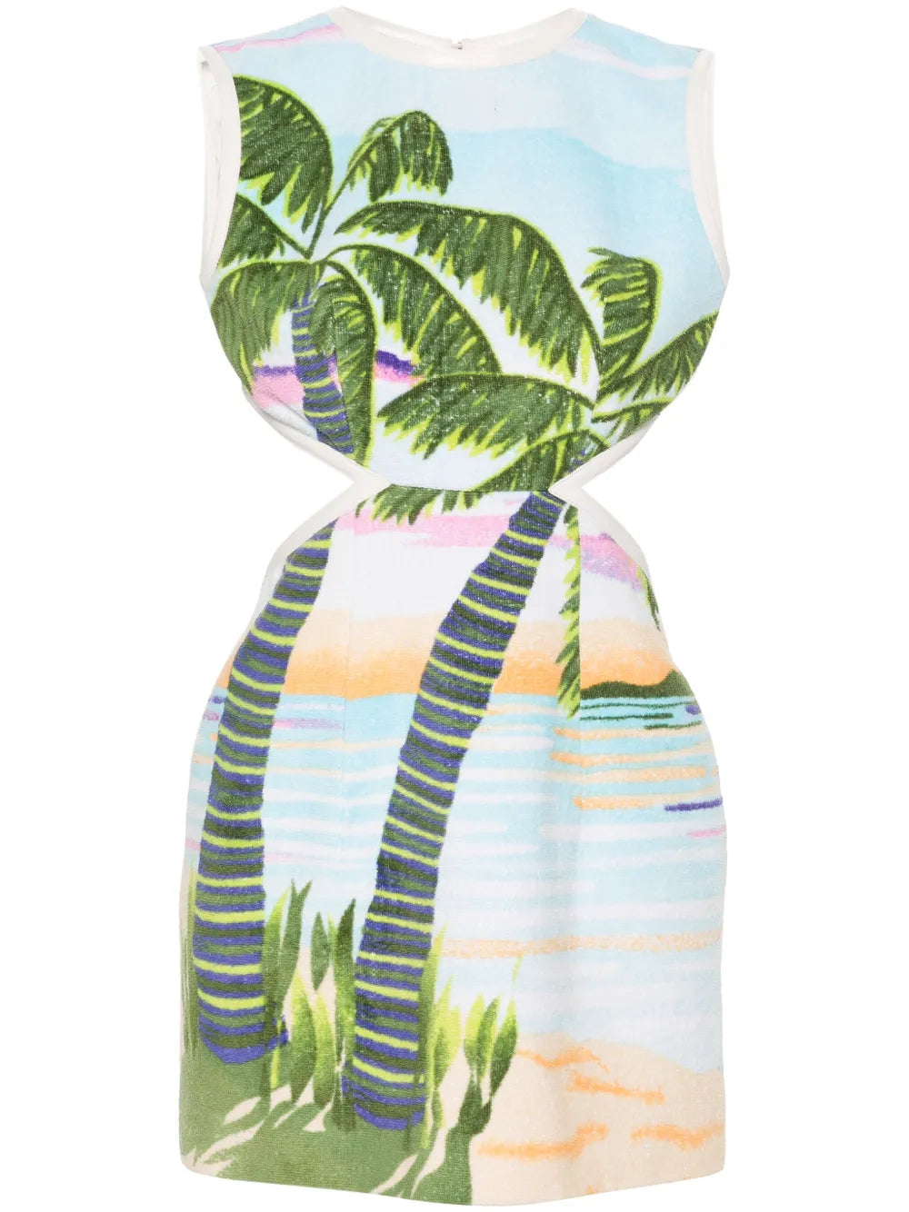 Beach Print-Jacquard Mini Dress