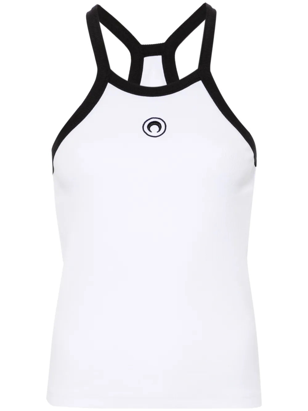 Crescent Moon-Embroidered Top