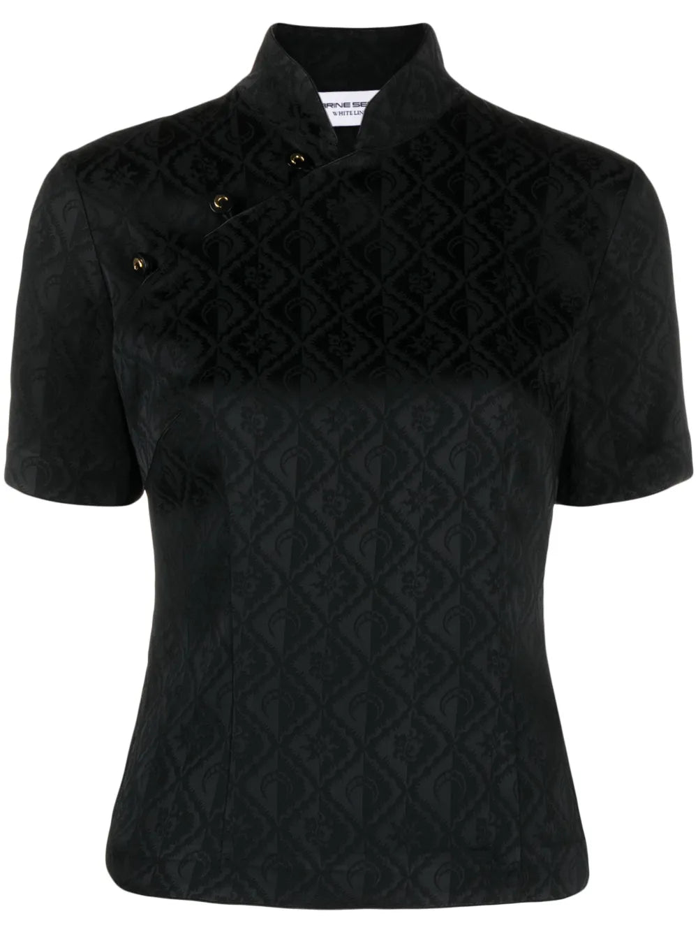 Crescent Moon-Panelled Jacquard Top