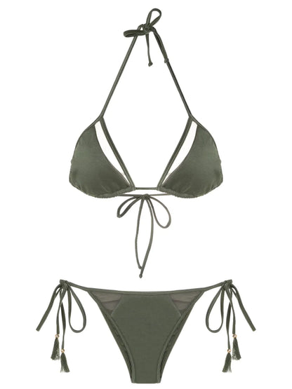 Cut-Out Triangle-Cup Bikini