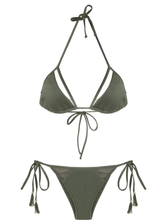 Cut-Out Triangle-Cup Bikini
