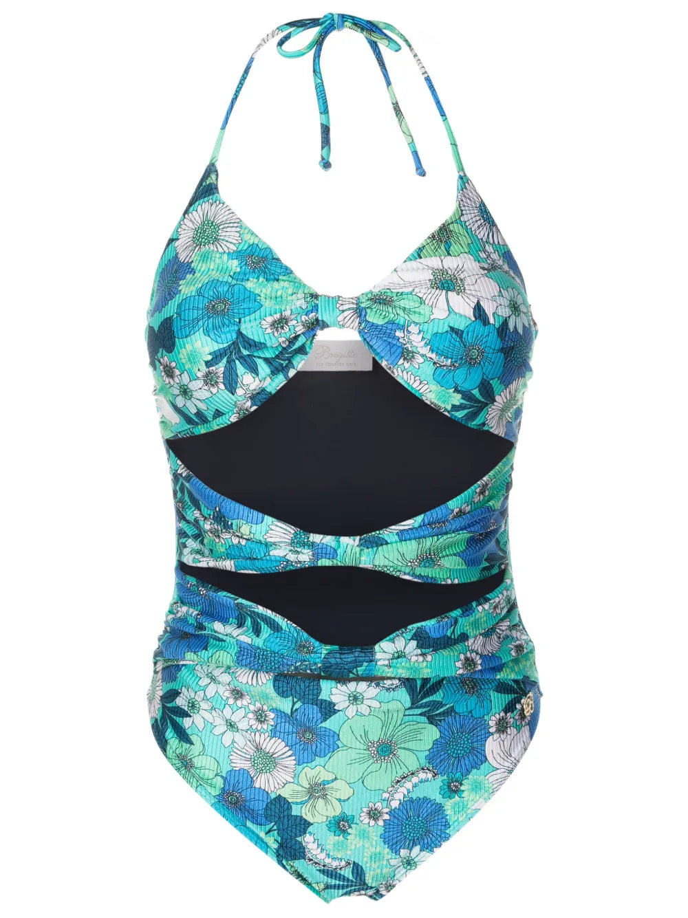 Floral-Print Halterneck Swimsuit