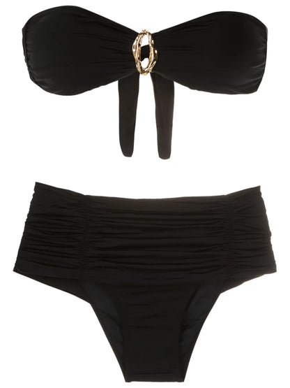 Strapless High-Waisted Bikini