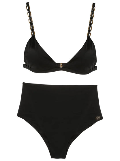 Chain-Link High-Waisted Bikini