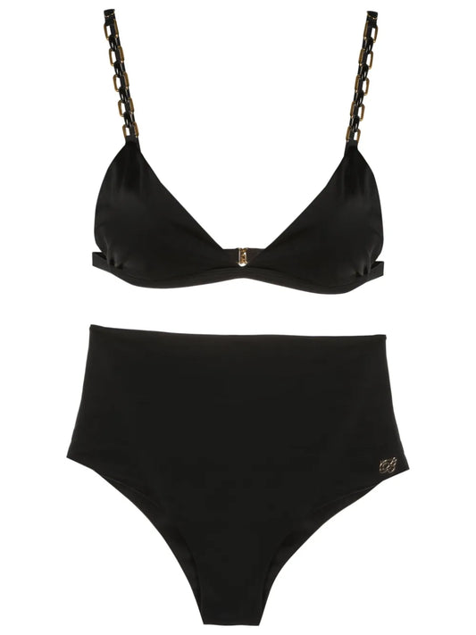 Chain-Link High-Waisted Bikini