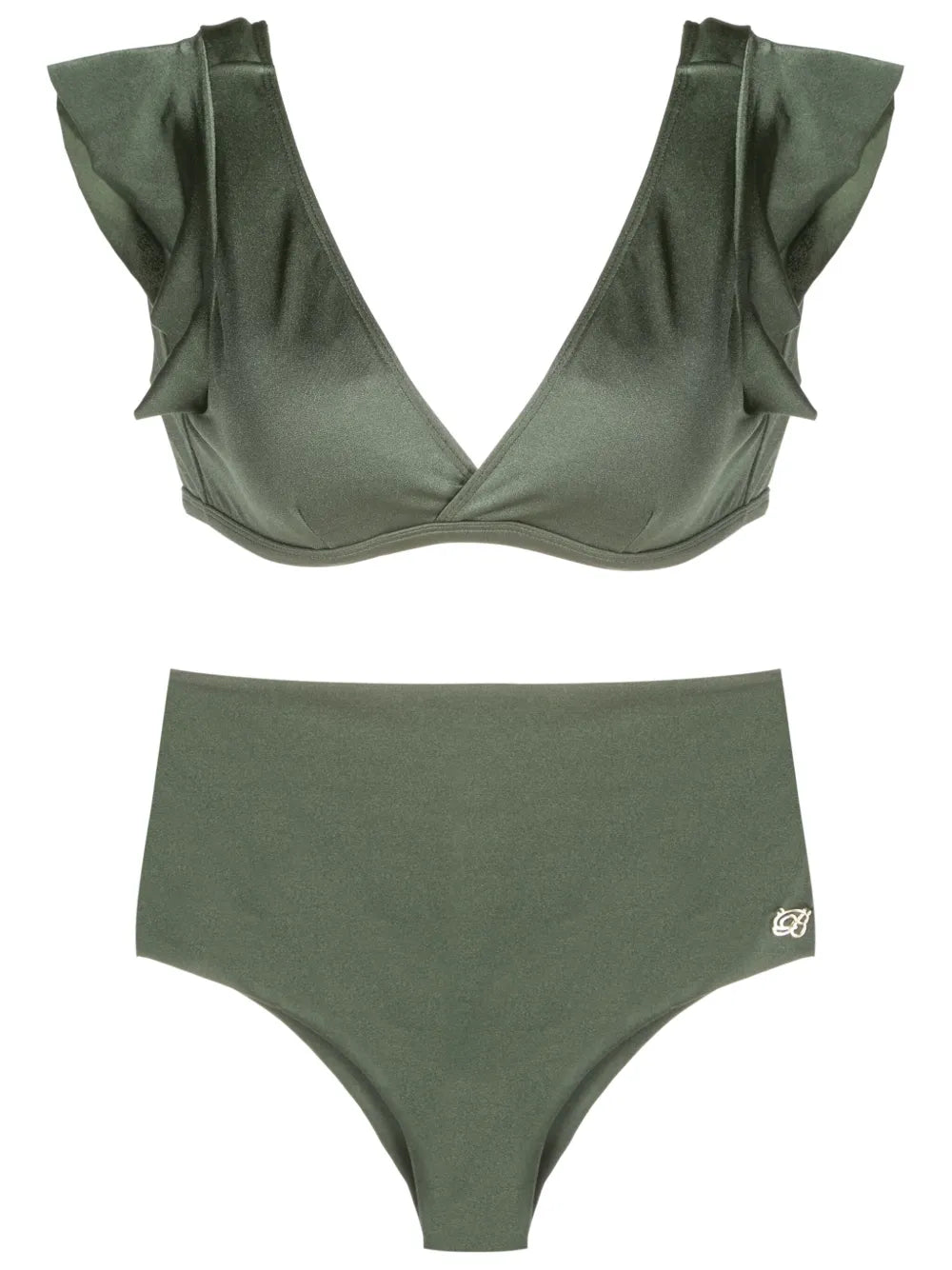 V-Neck High-Waisted Bikini