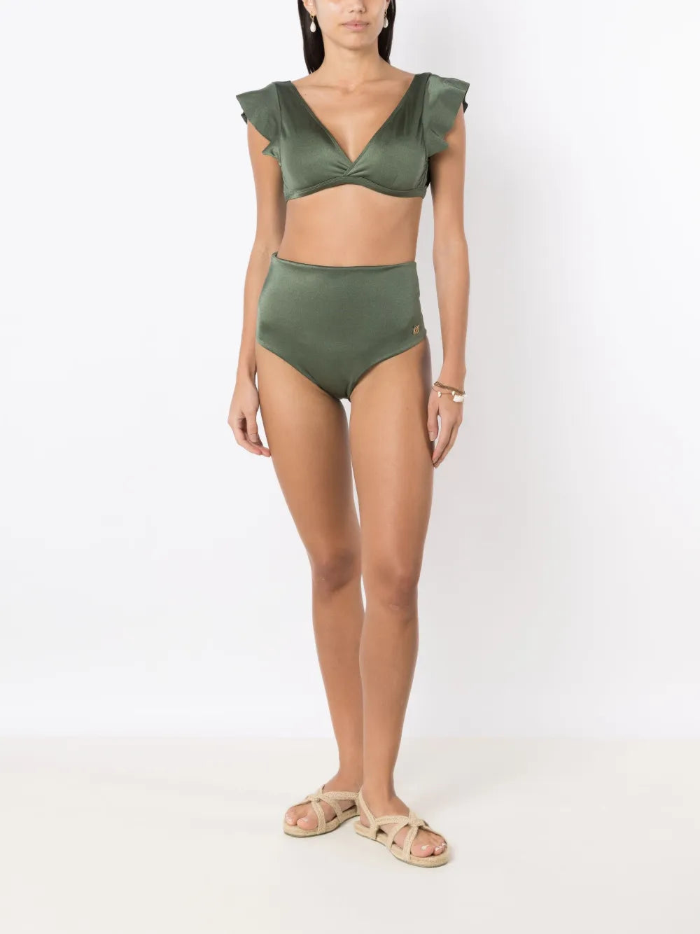 V-Neck High-Waisted Bikini