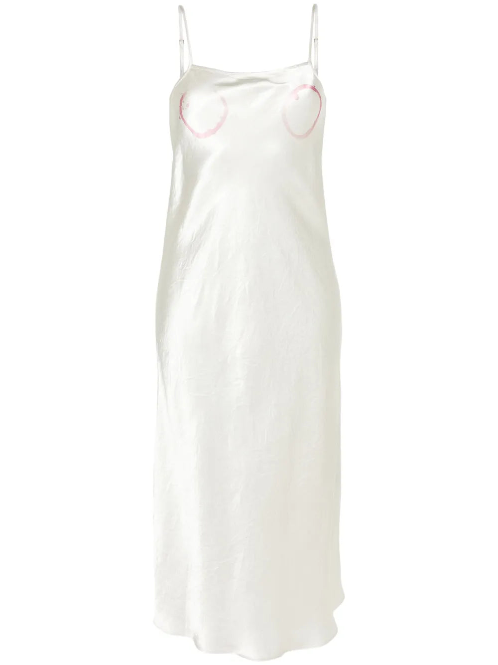 Wine Ring Crinkled-Satin Dress