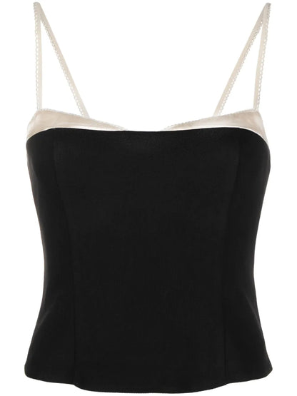 Melanie Contrast-Trimmed Tank Top