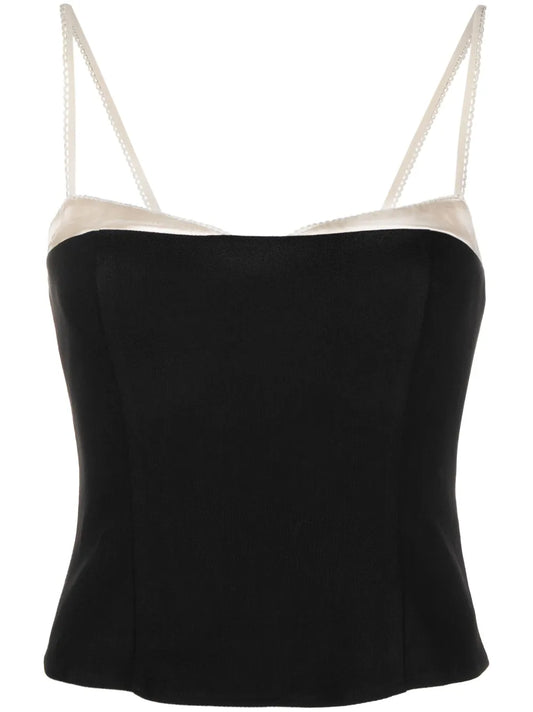 Melanie Contrast-Trimmed Tank Top