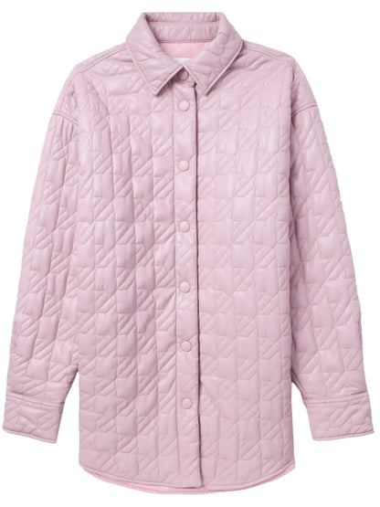 Classic-Collar Diamond-Quilting Jacket