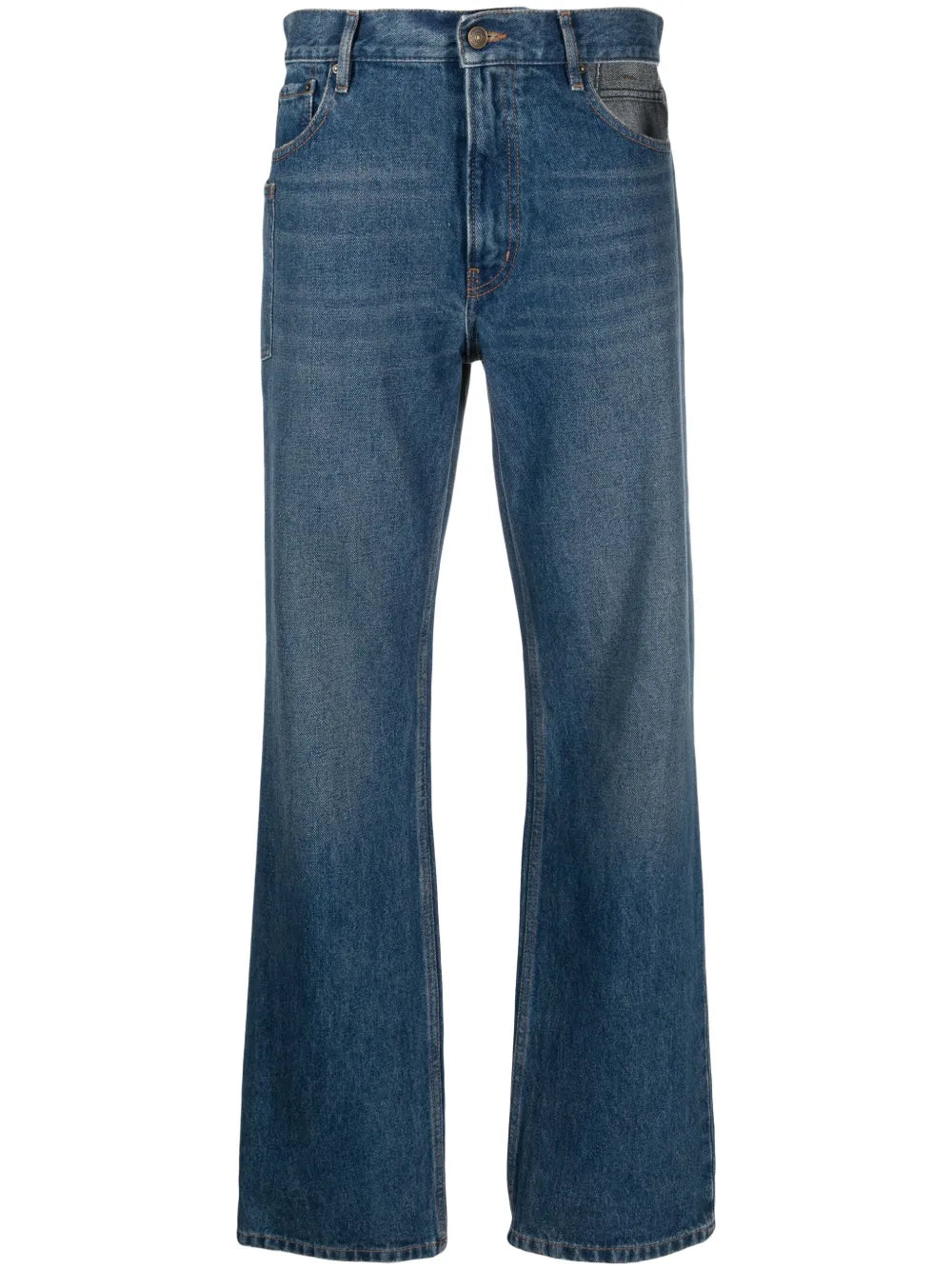 Cut-Out Straight-Leg Jeans