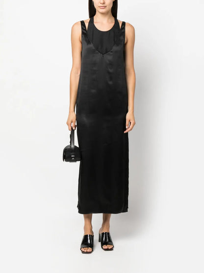 Layered Silk Midi Dress