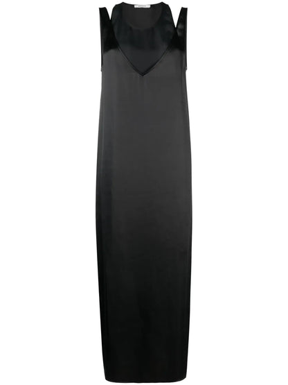 Layered Silk Midi Dress