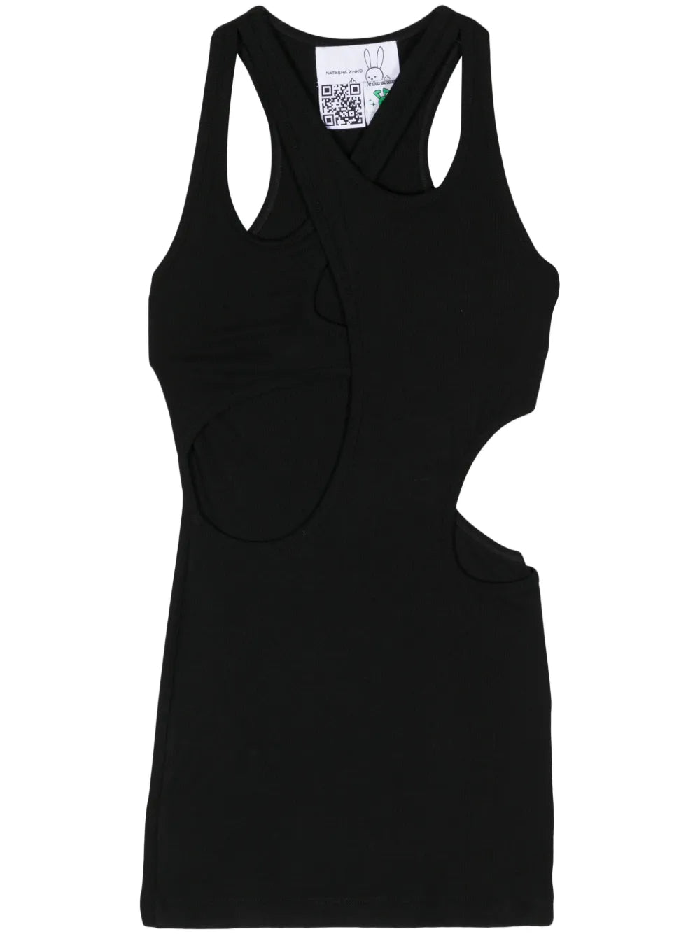 Cut-Out Ribbed Minidress