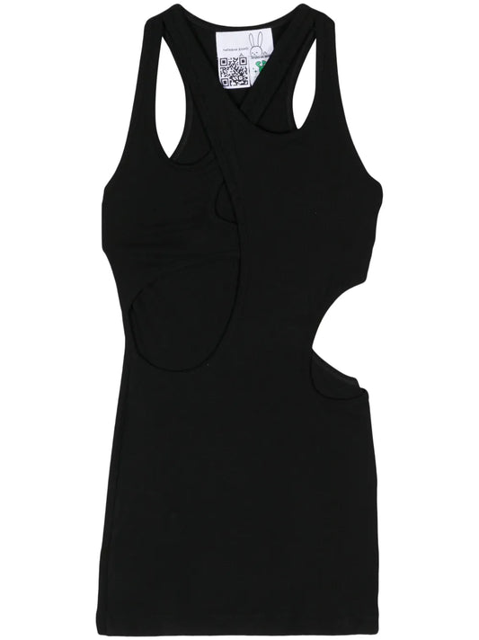 Cut-Out Ribbed Minidress