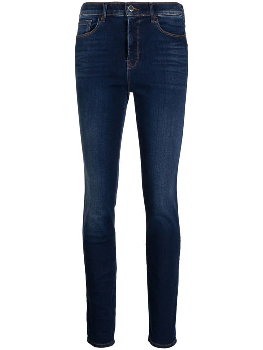 Logo-Embroidered Skinny Jeans