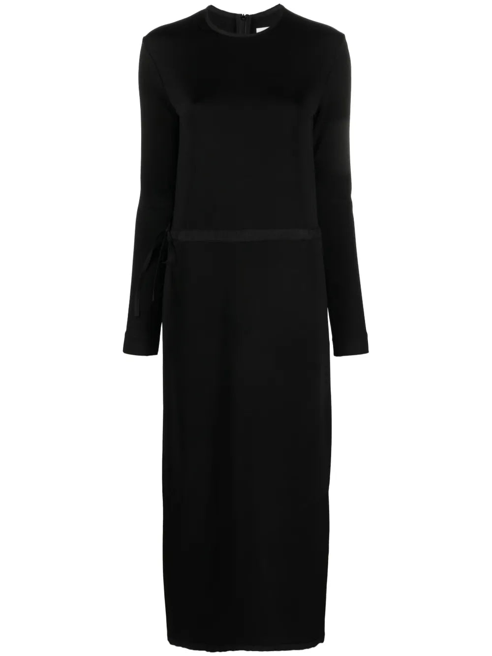 Drawstring-Waist Midi Dress