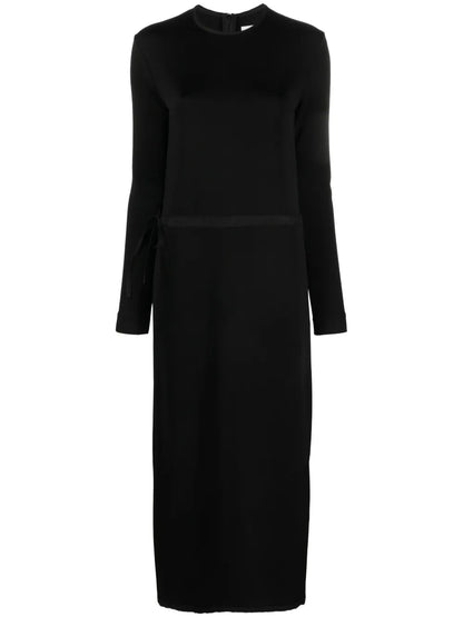 Drawstring-Waist Midi Dress