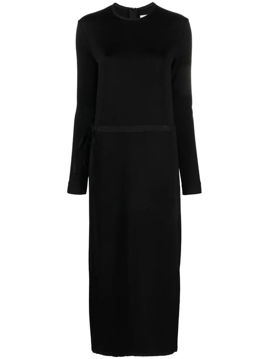 Drawstring-Waist Midi Dress