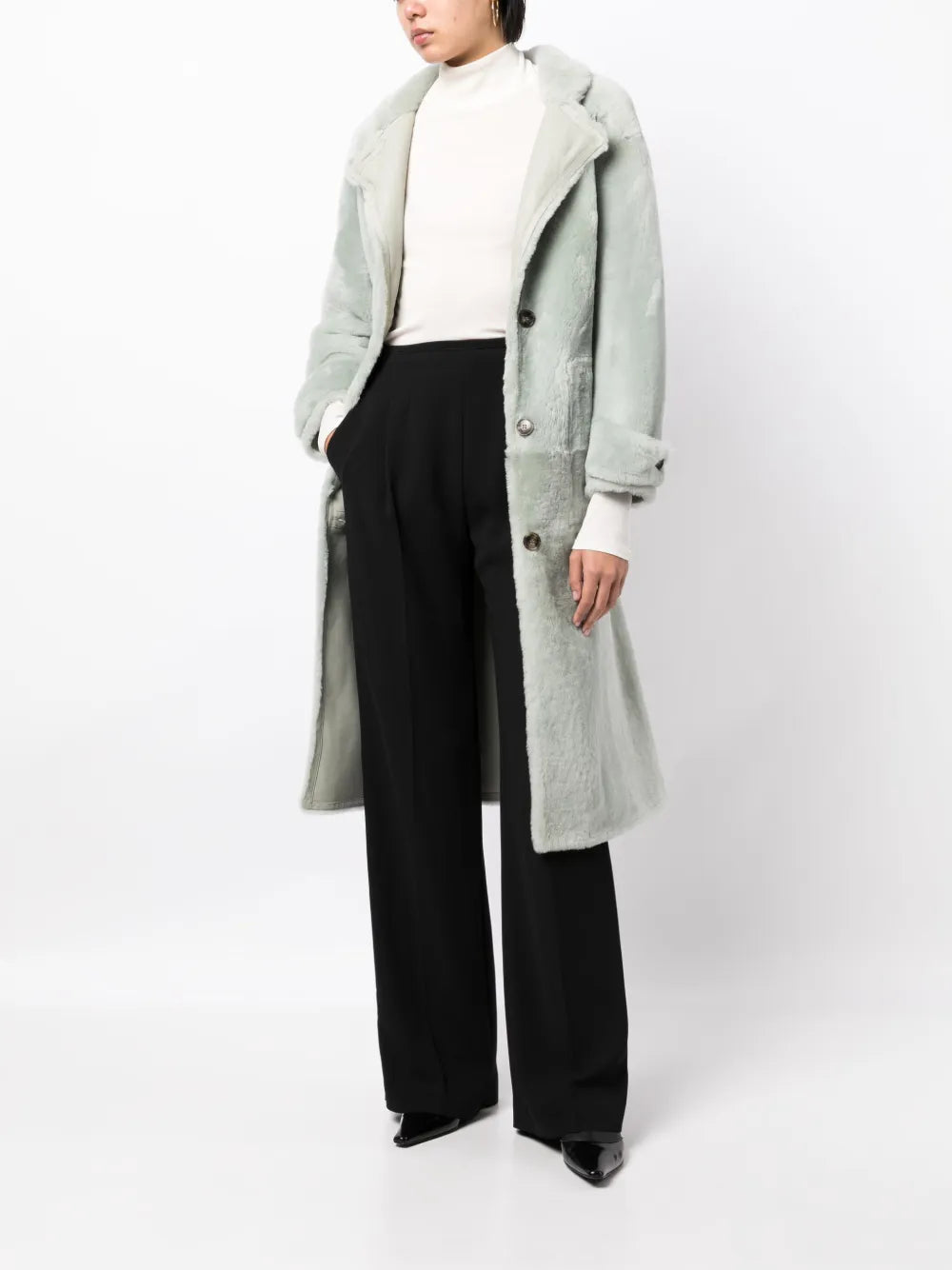 Button-Up Mid-Length Coat