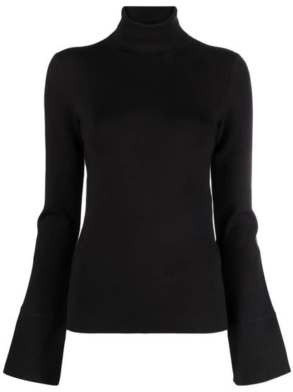Roll-Neck Silk-Blend Top