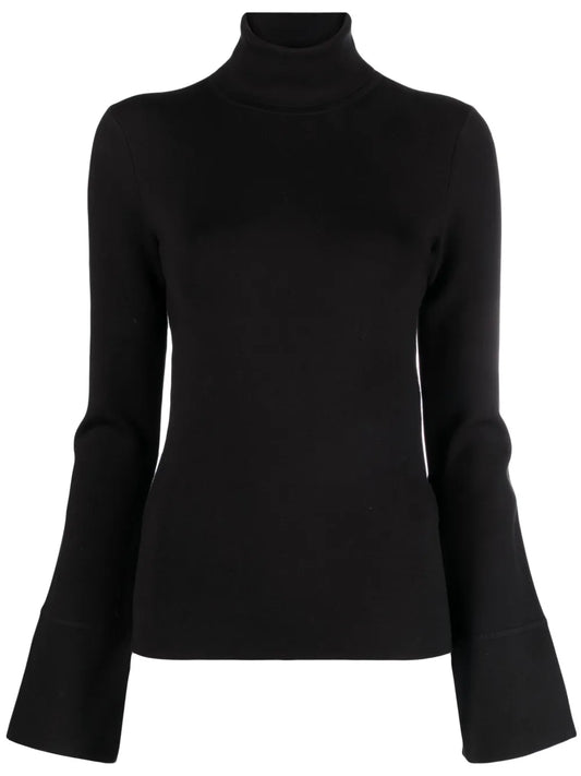 Roll-Neck Silk-Blend Top